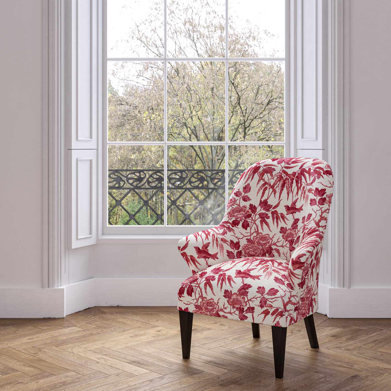 Red and white accent cheap chair