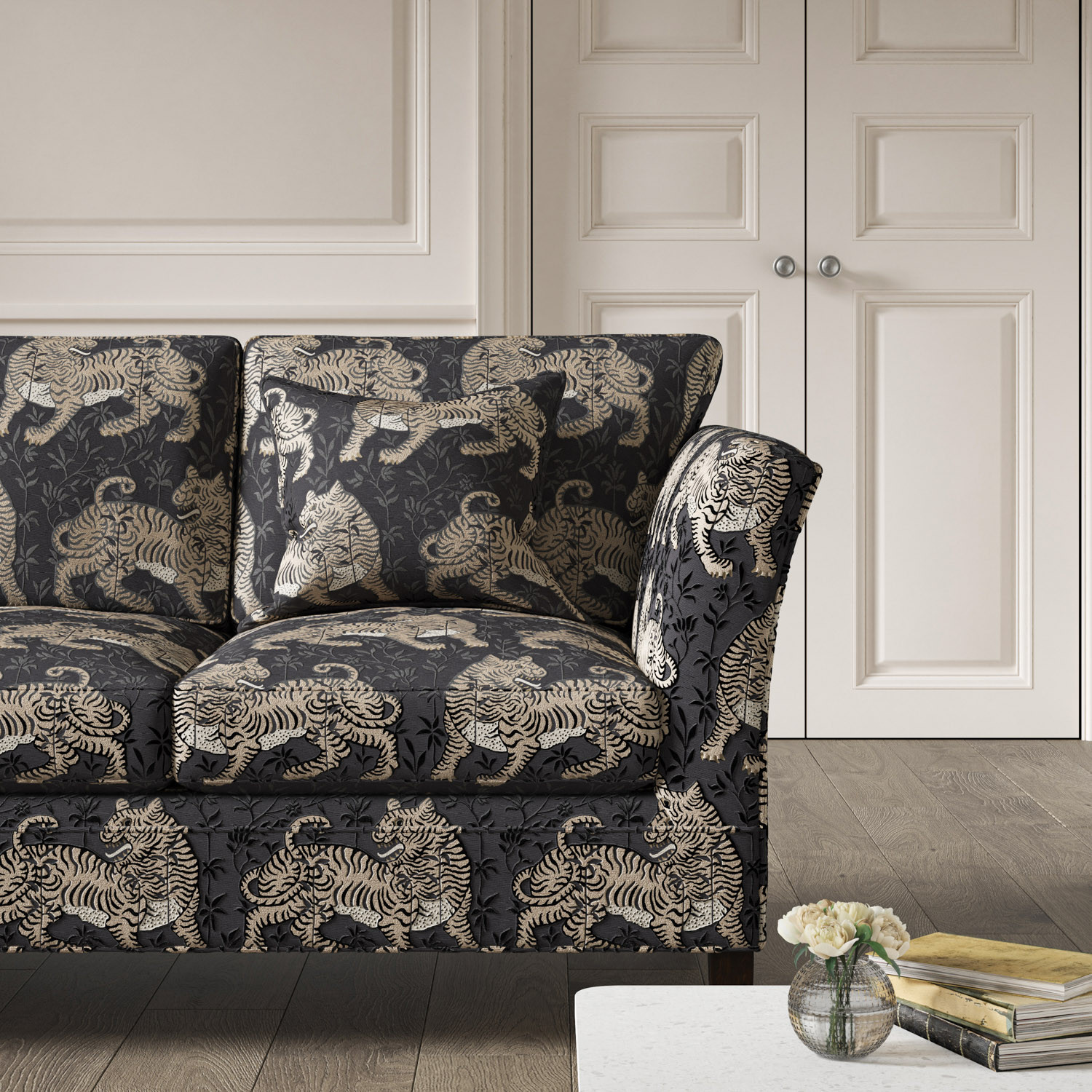 Charcoal black sofa discount
