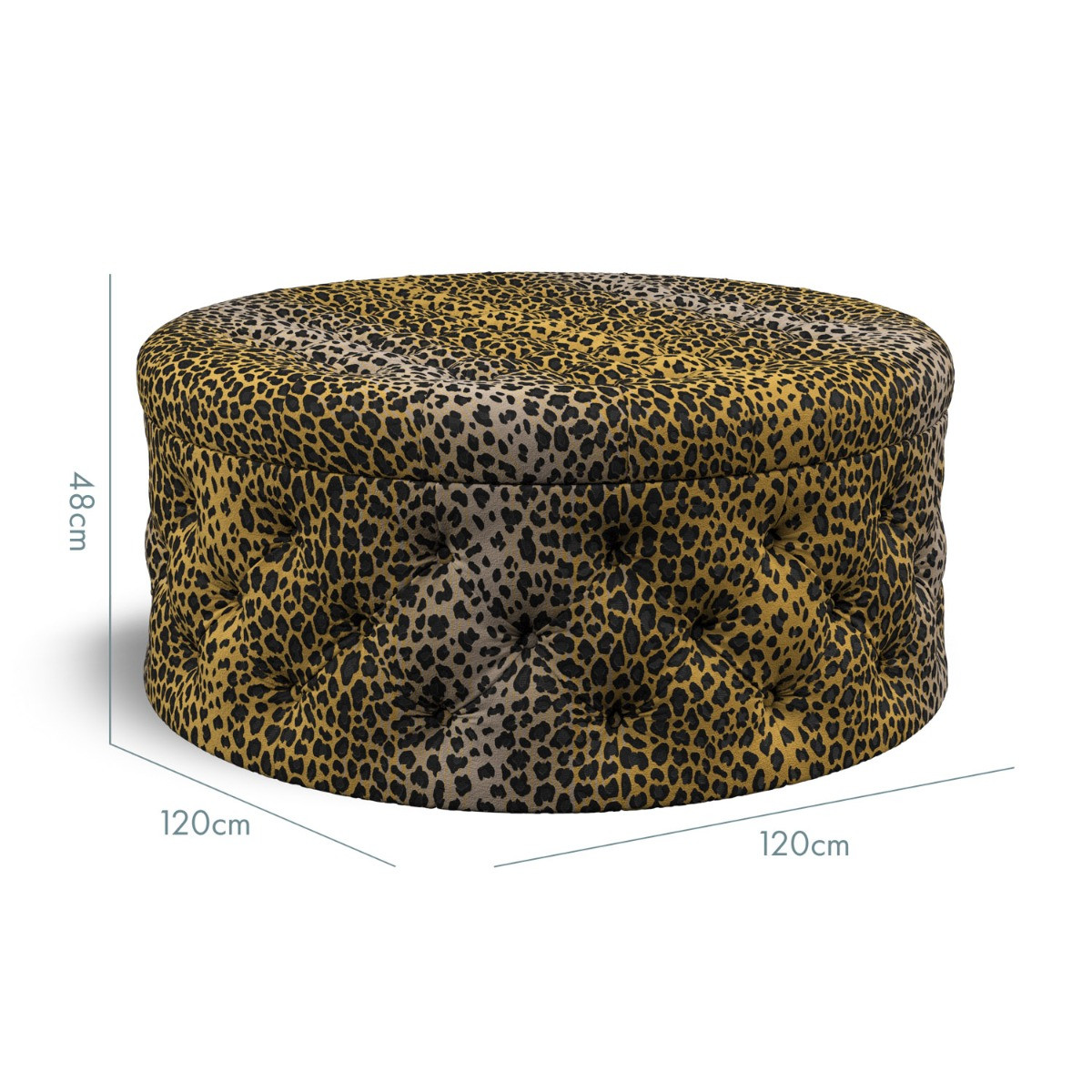 Leopard discount ottoman round
