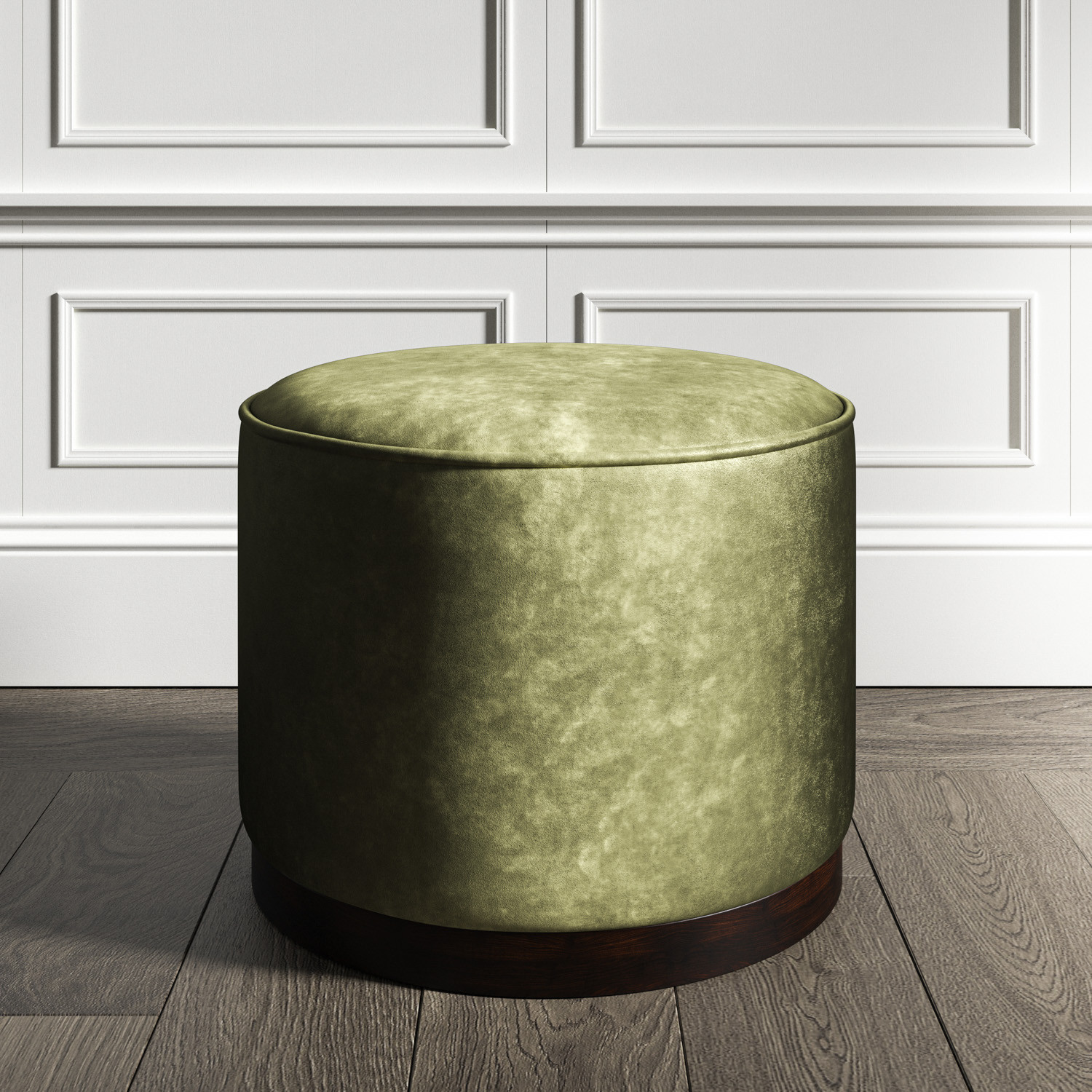 Green shop gold ottoman