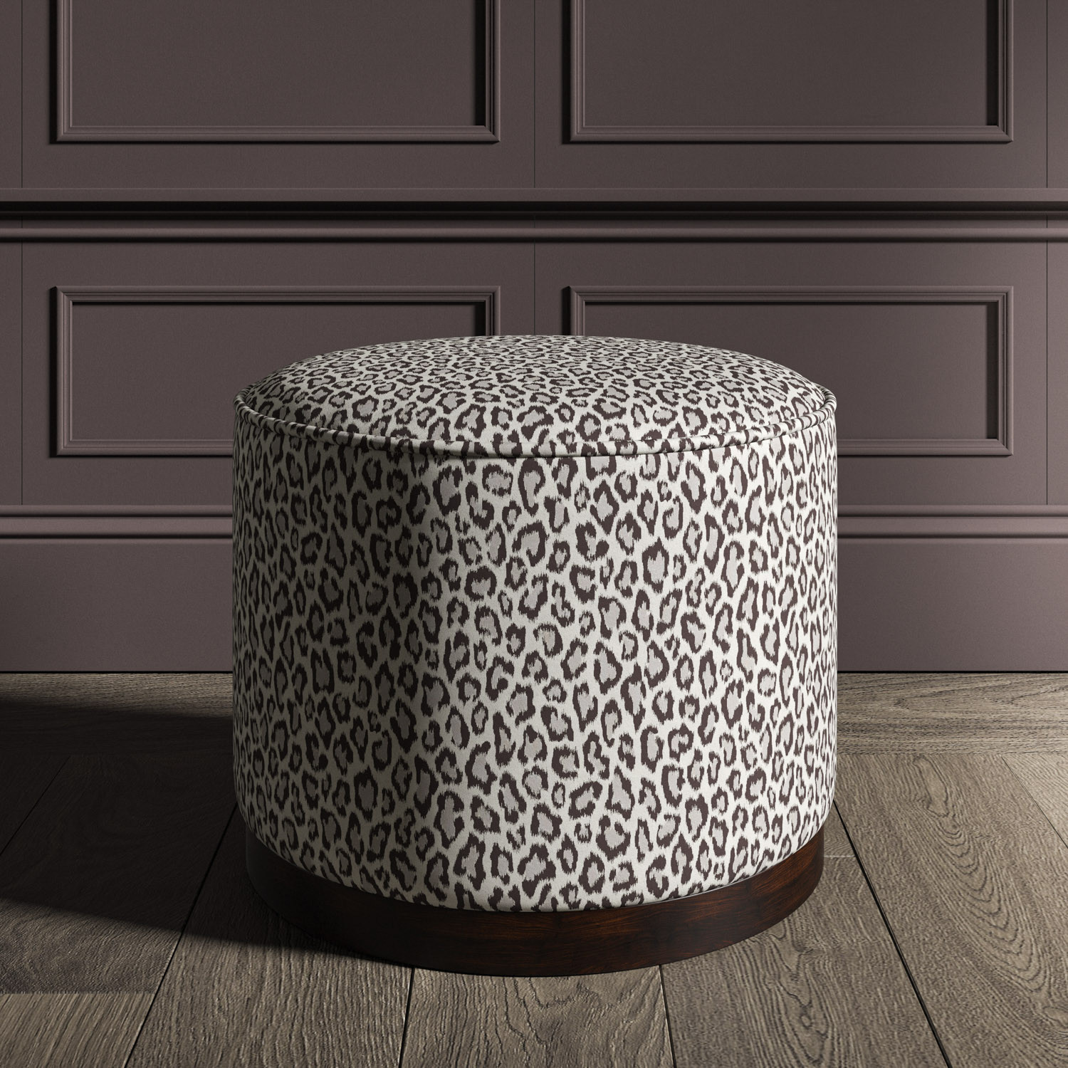 Grey clearance pattern ottoman