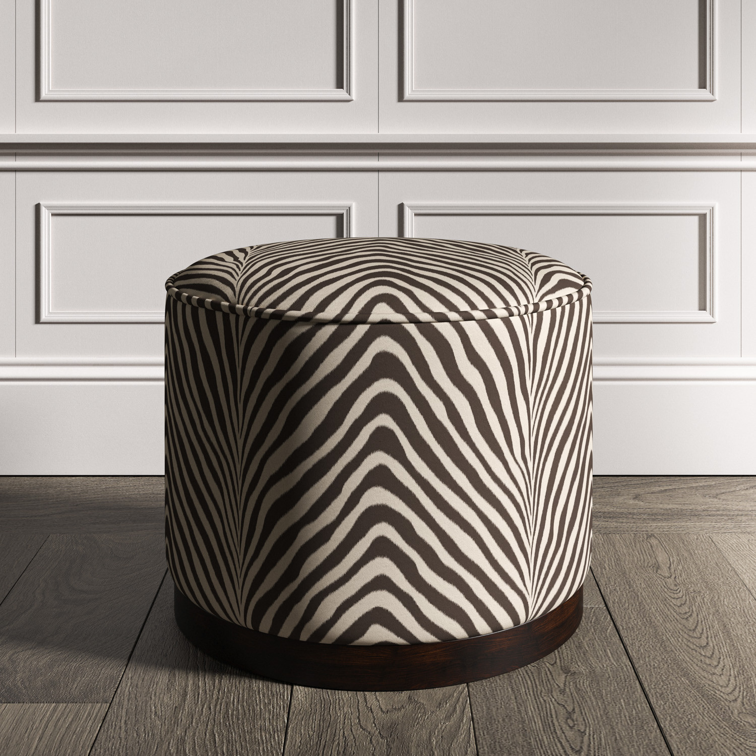 Hudson Ottoman Zebra Espresso