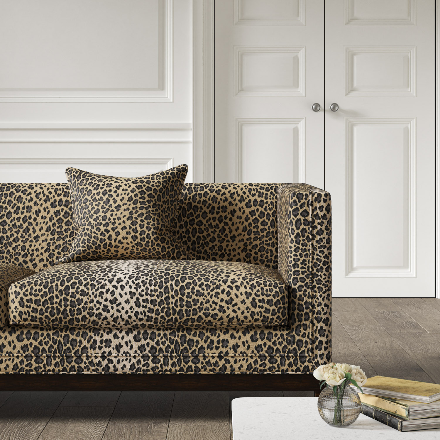 Soho 2 Seat Sofa Leopard Natural