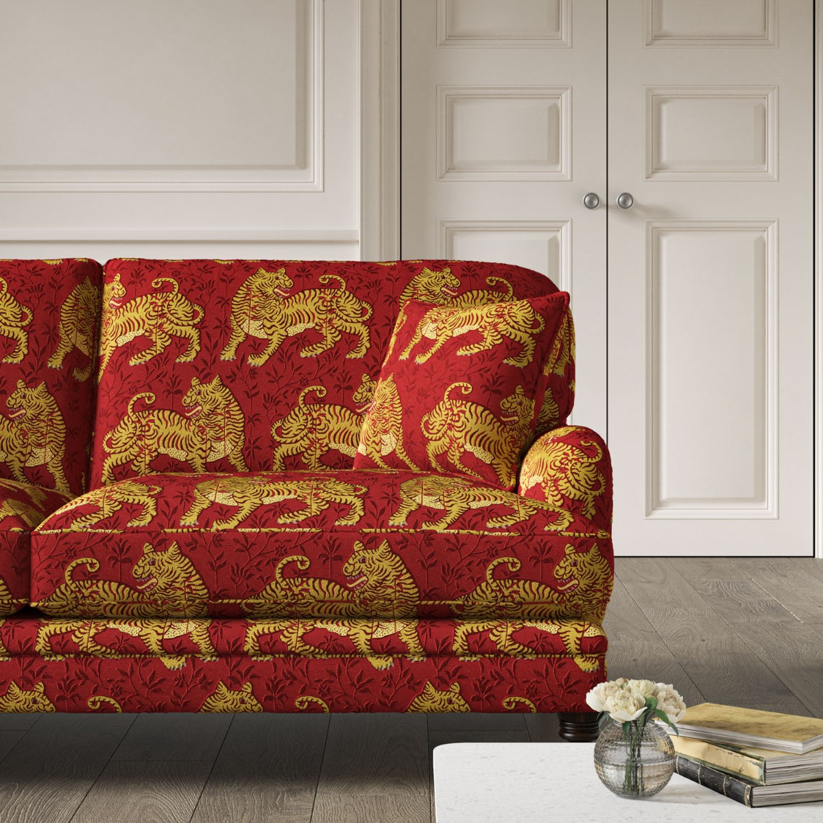 Large cheap red sofa