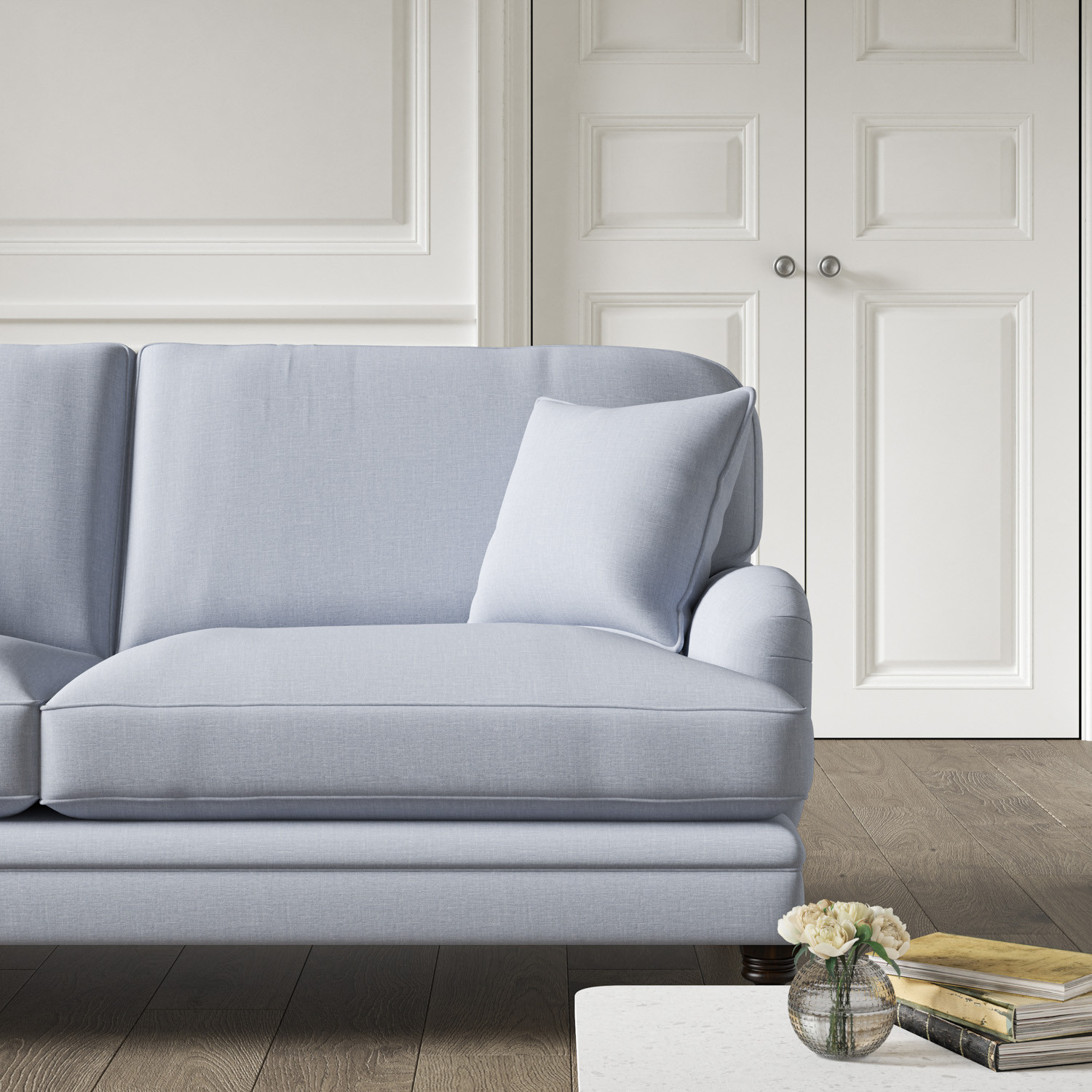 Cornflower shop blue sofa