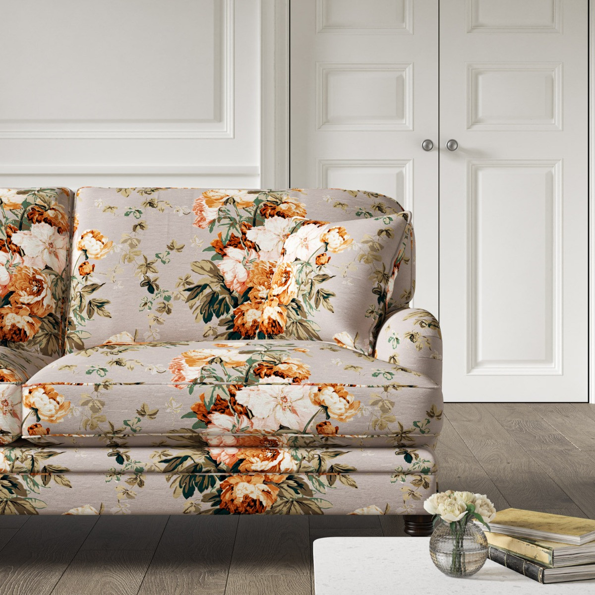 Floral print on sale sofa set