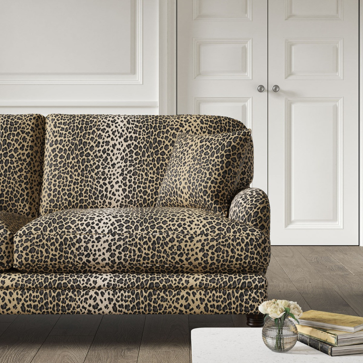 Leopard store print settee