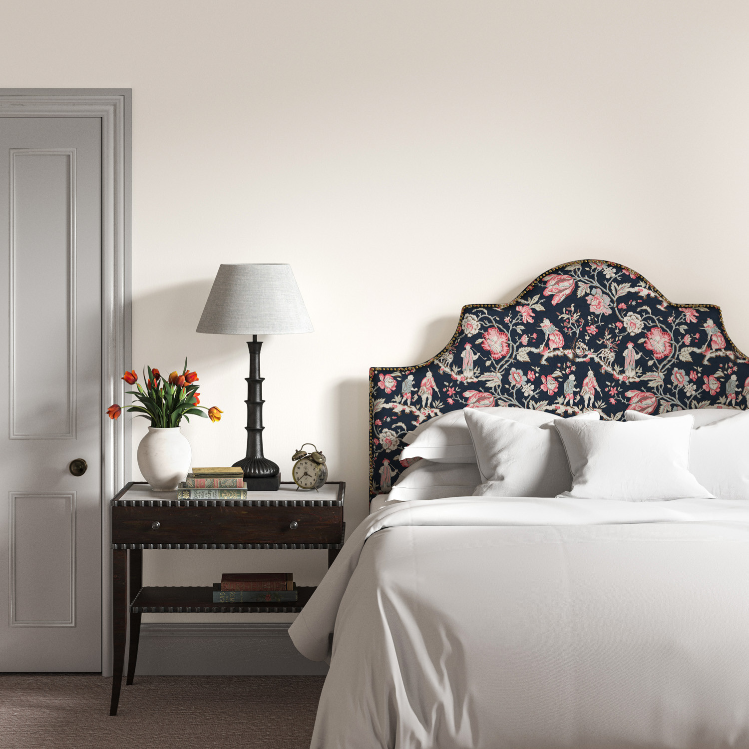 Navy fabric headboard deals