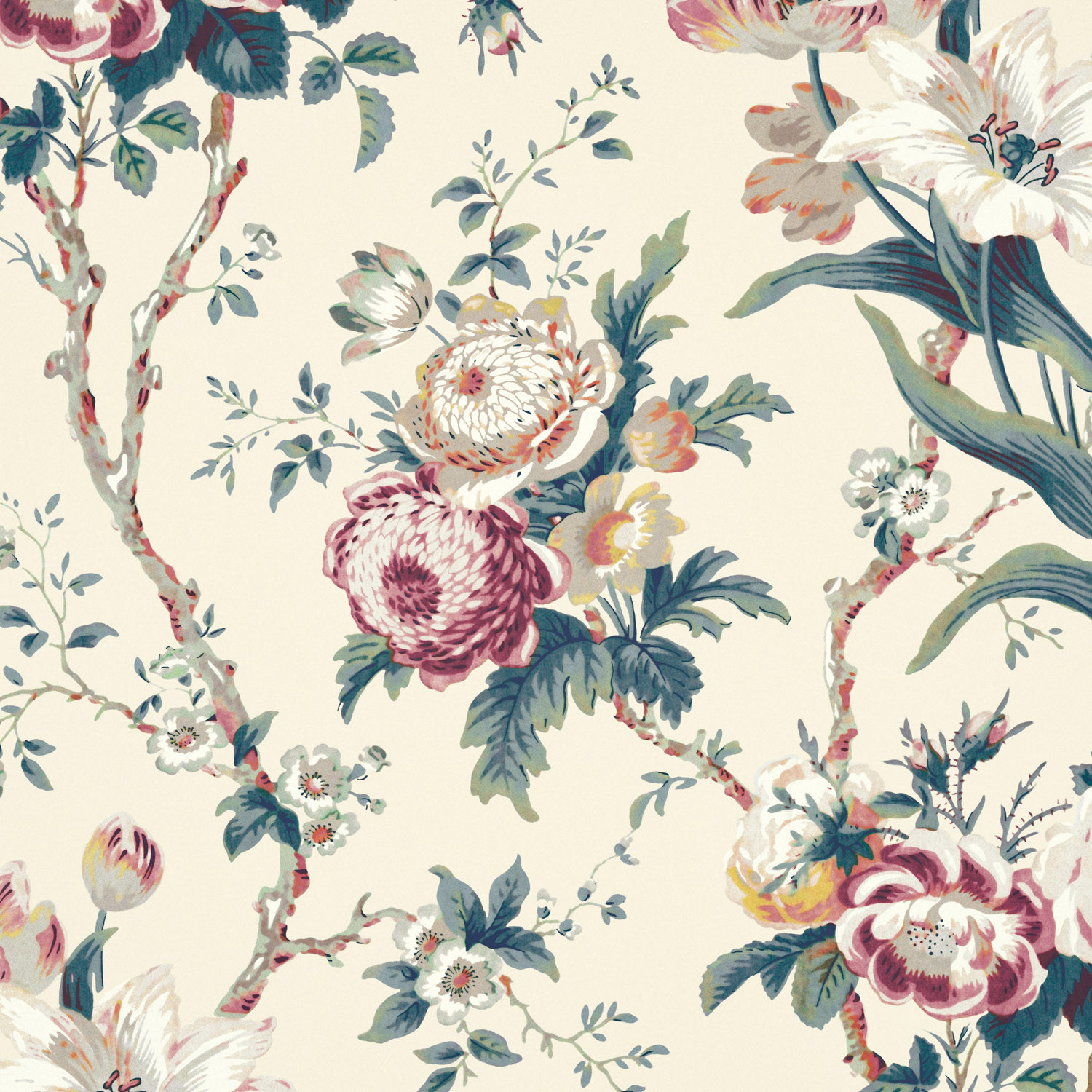 Hampton - Old Rose - Wallpaper