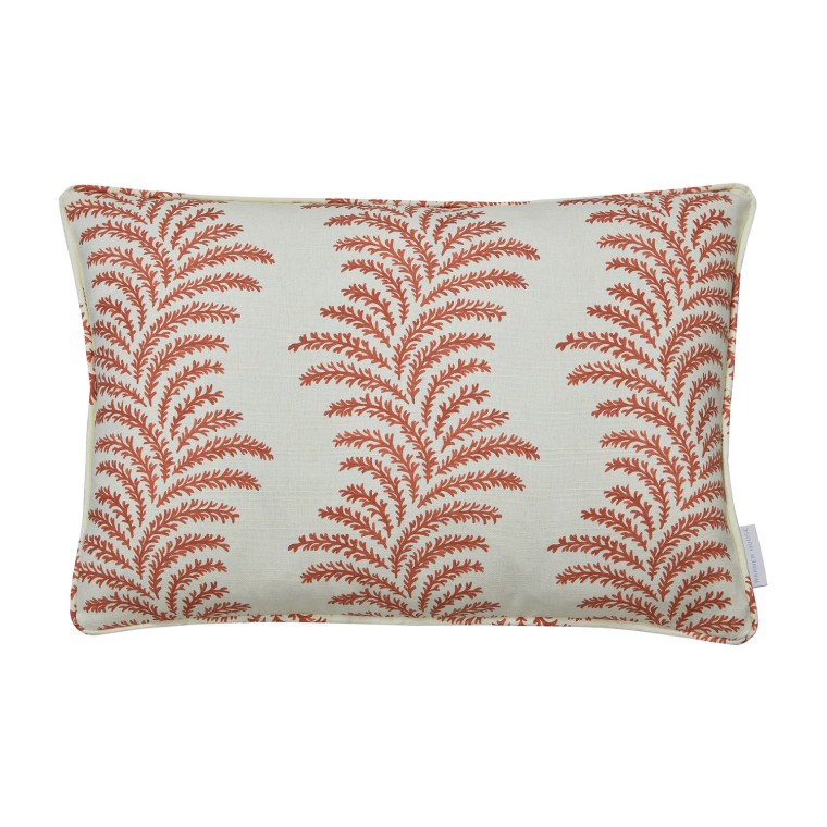 Aubry Spice Printed Linen Cushion 55cm x 38cm