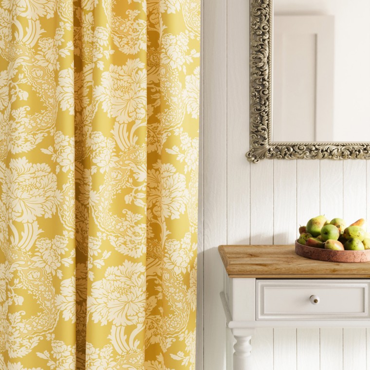 fabric Deauville chartreuse woven curtains
