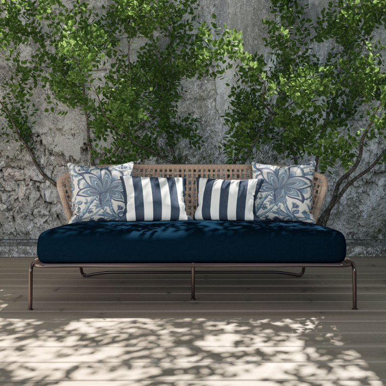 Afsana China Blue Outdoor Fabric | Warner House