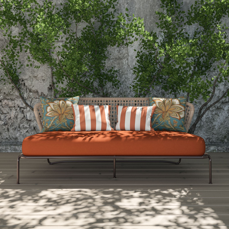 Textalina Afsana Teal Outdoor Fabric | Warner House