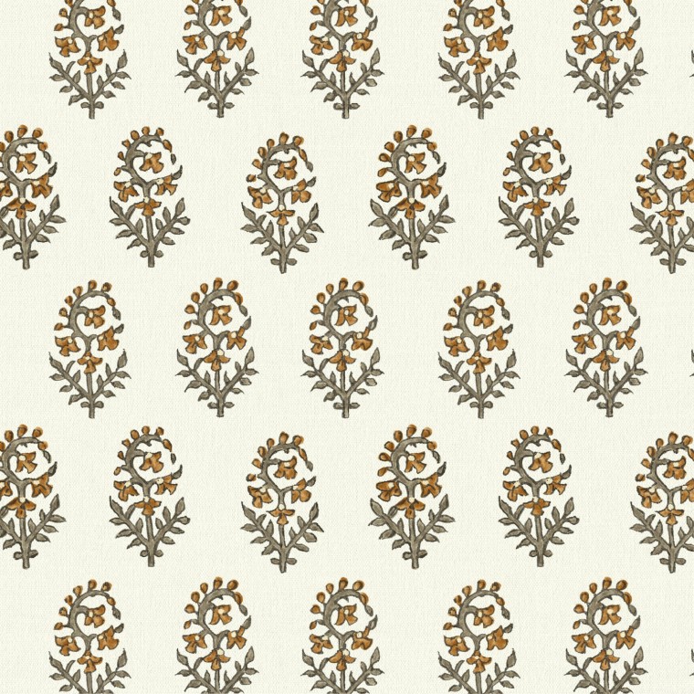 Isha Ginger Linen Mix Fabric
