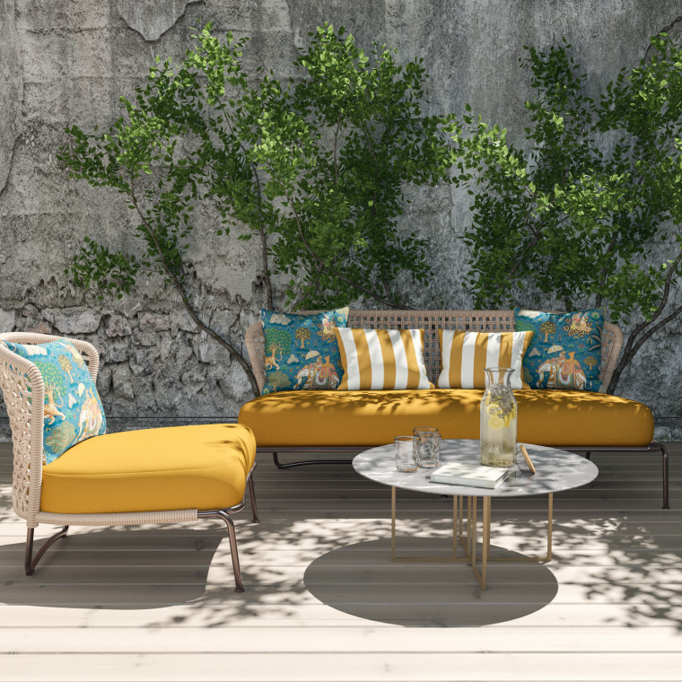 Jaipur Midnight Outdoor Fabric Warner House