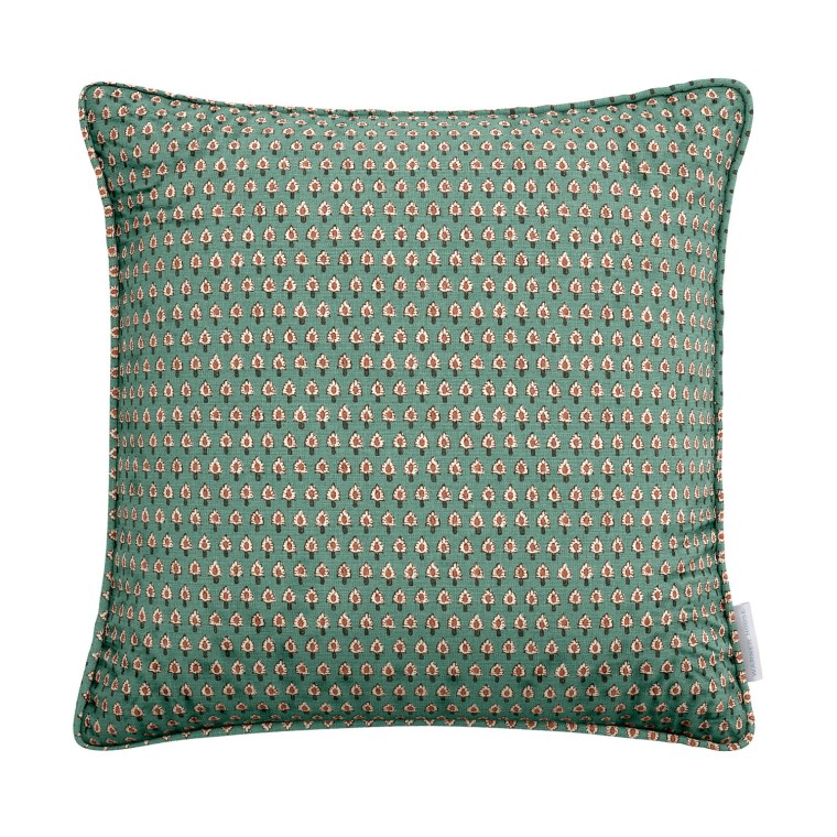 Lalita Teal Linen Mix Cushion 43cm x 43cm