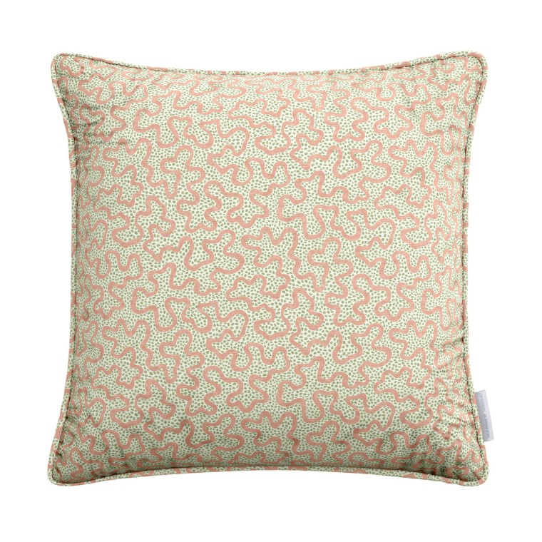 Meander Blush Linen Mix Cushion 43cm x 43cm