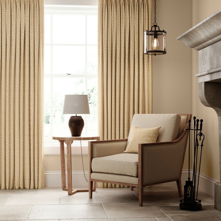 Meander Ginger Curtains