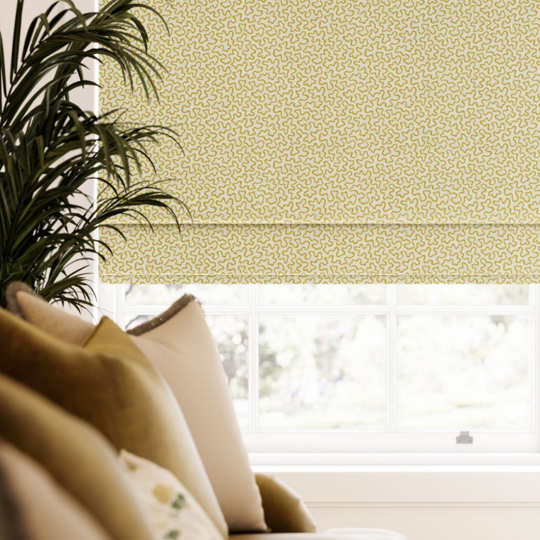 Meander Honey Roman Blind