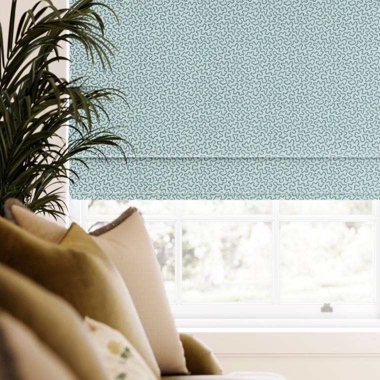Meander Ocean Roman Blind
