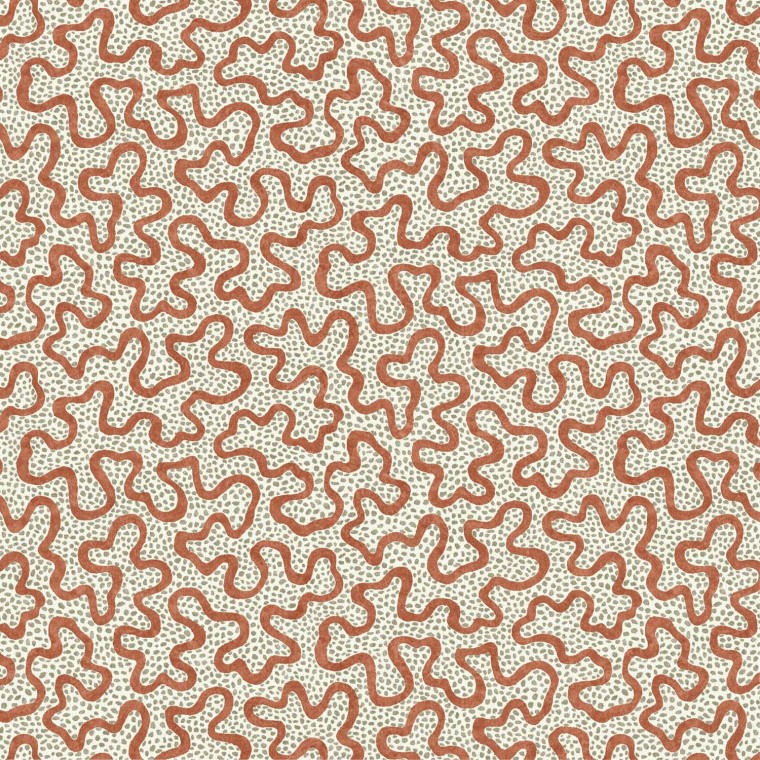 Meander Spice Linen Mix Fabric
