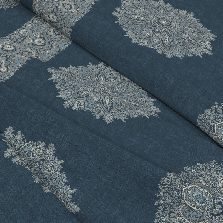 Orissa Indigo Linen Mix Fabric | Warner House
