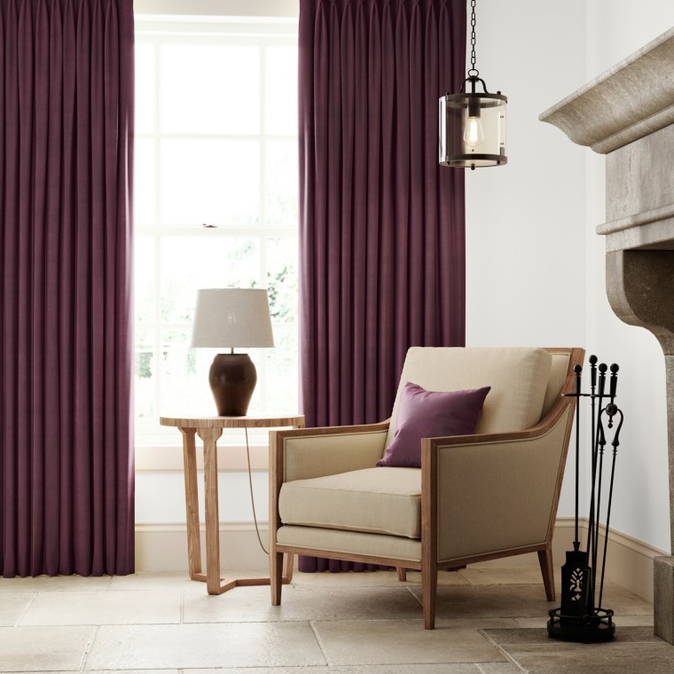Portofino Damson Curtains