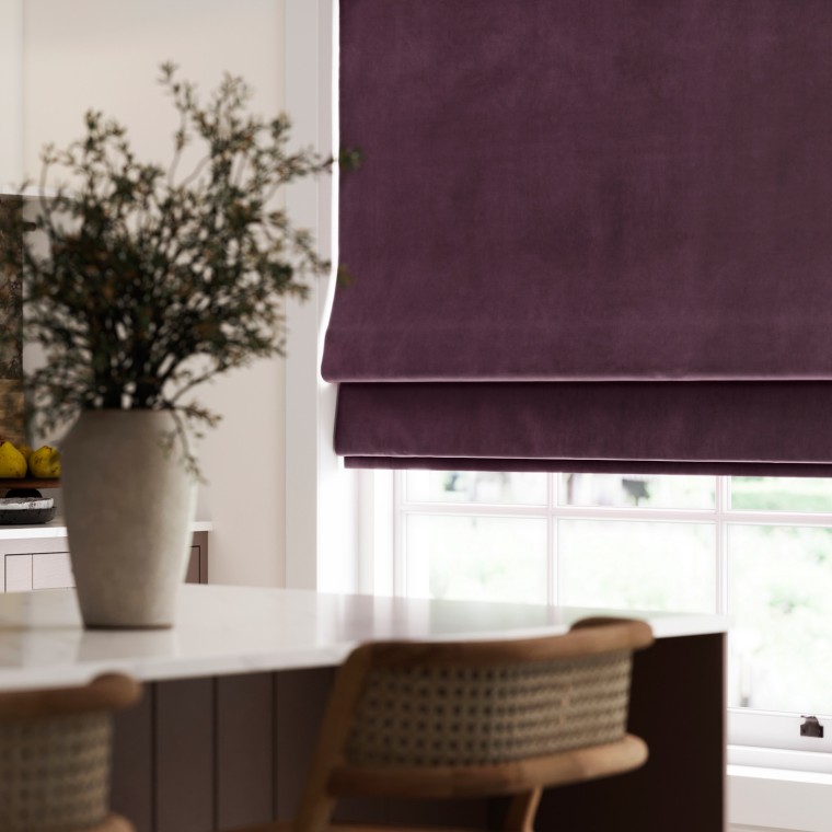 Portofino Damson Roman Blind