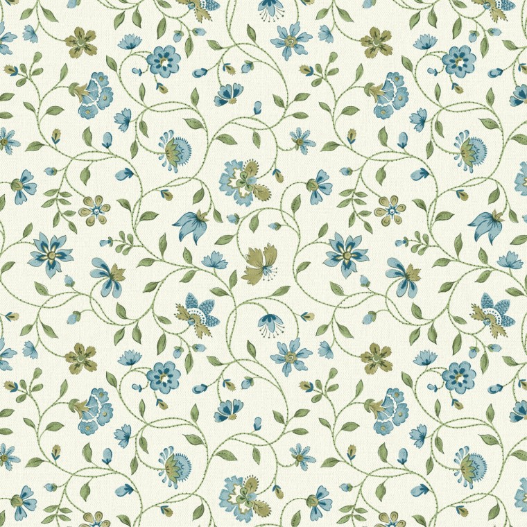Valerie Aqua Linen Mix Fabric
