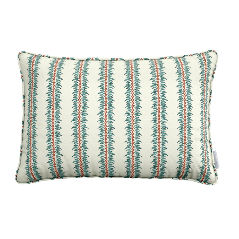 Zara Teal Linen Mix Cushion 55cm x 38cm