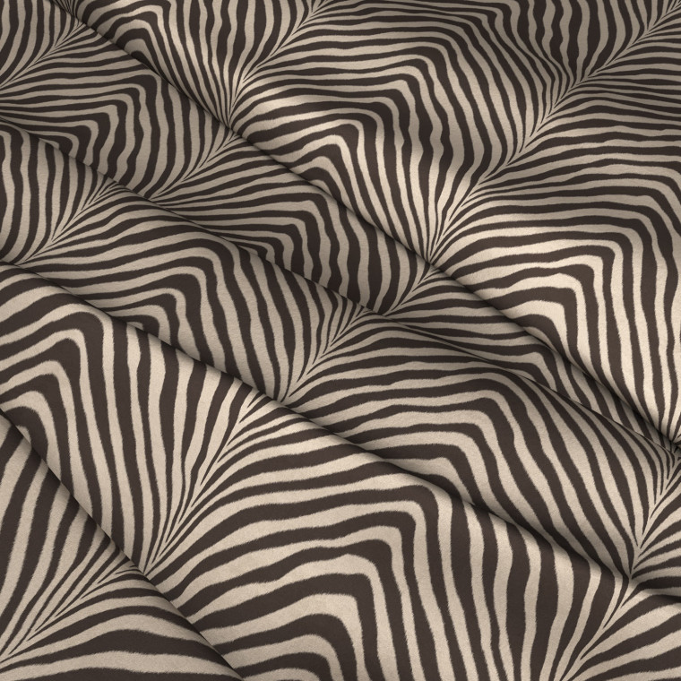 Zebra Espresso Velvet Fabric Warner House