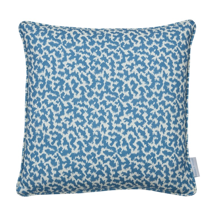 Fez Chambray Printed Linen Cushion 43cm x 43cm