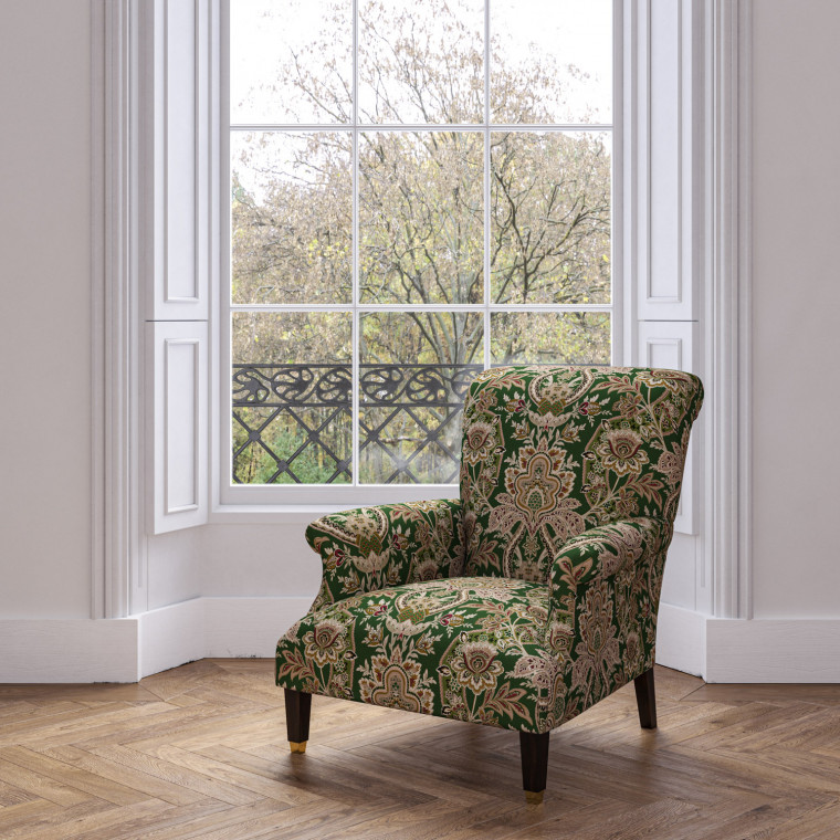 Bailey Chair Paisley Damask Forest