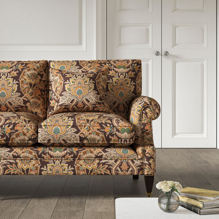 Burford Large 2 Seat Sofa Paisley Damask Spice