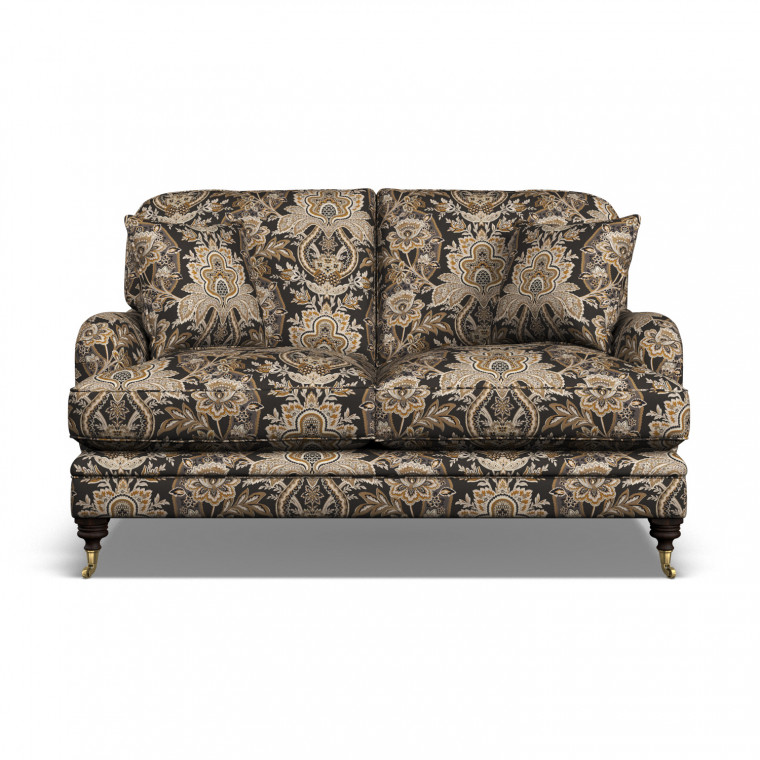 Warwick 2 Seat Sofa Paisley Damask Espresso