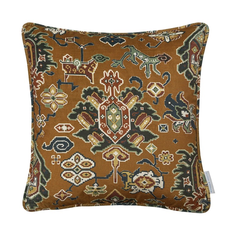 Isfahan Spice Printed Velvet Cushion 43cm x 43cm