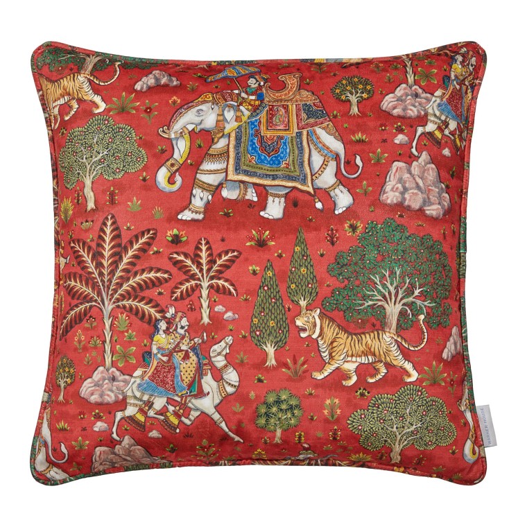 Jaipur Pimento Printed Velvet Cushion 55cm x 55cm