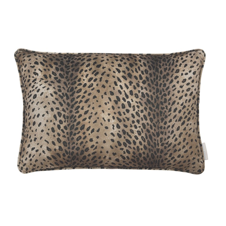 Masai Cocoa Printed Velvet Cushion 55cm x 38cm