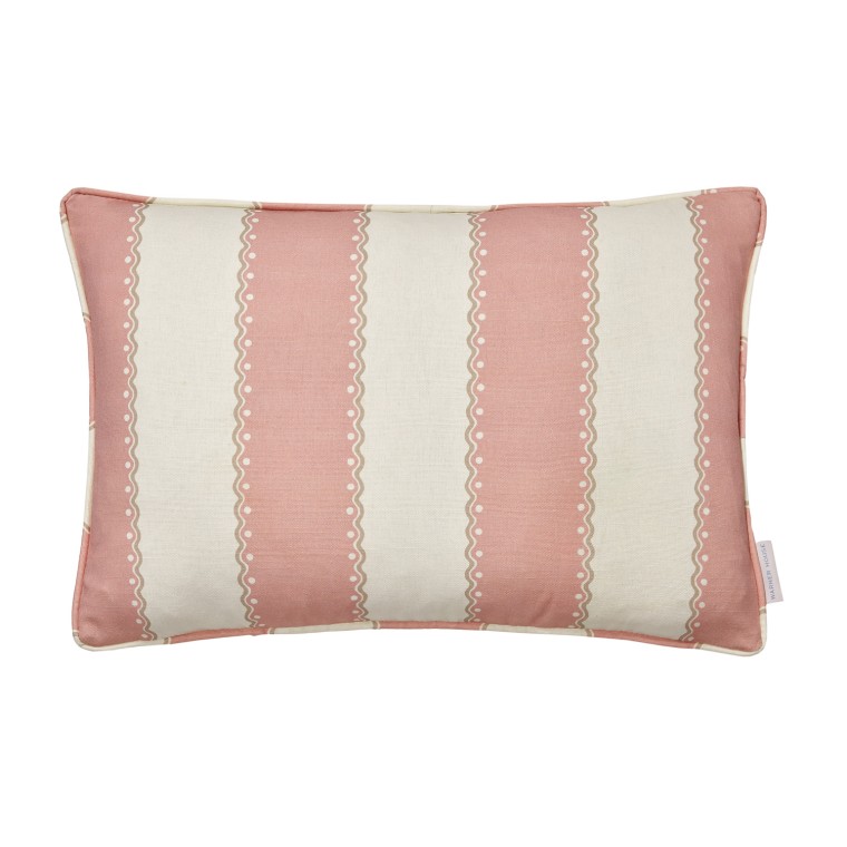 Ornella Blush Printed Linen Cushion 55cm x 38cm