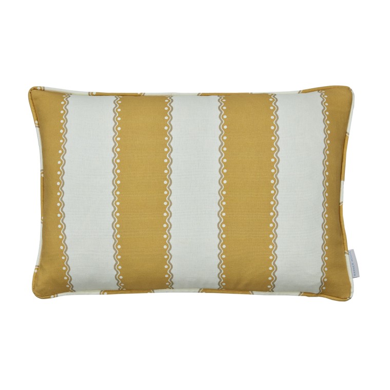 Ornella Gold Printed Linen Cushion 55cm x 38cm