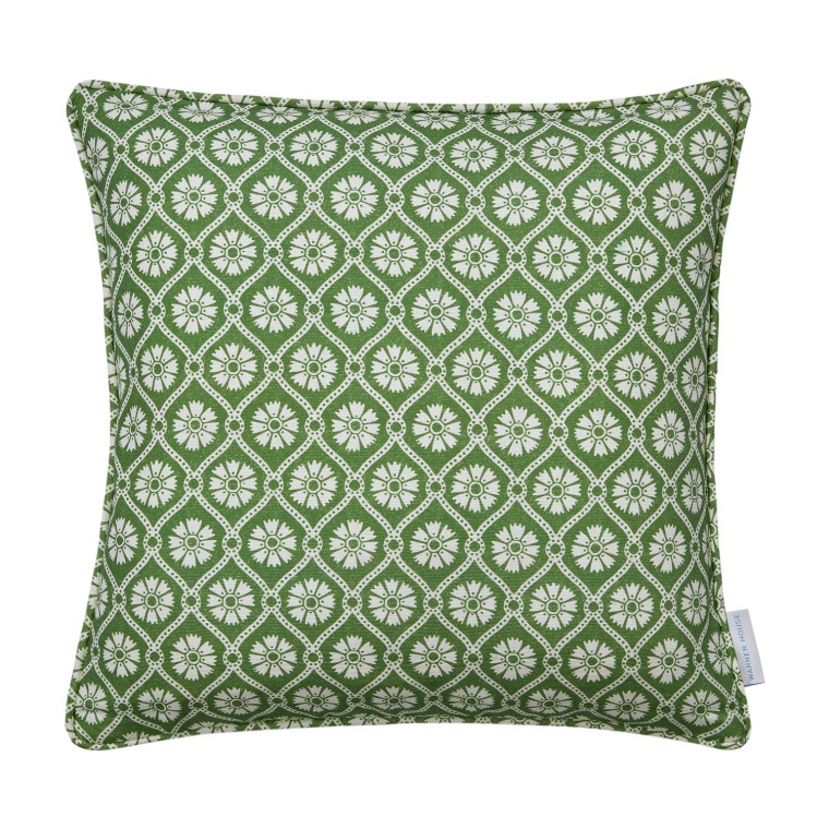 Samira Apple Printed Linen Cushion 43cm x 43cm