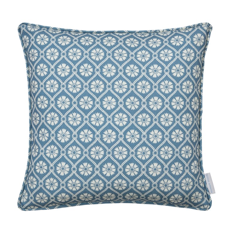 Samira Chambray Printed Linen Cushion 43cm x 43cm
