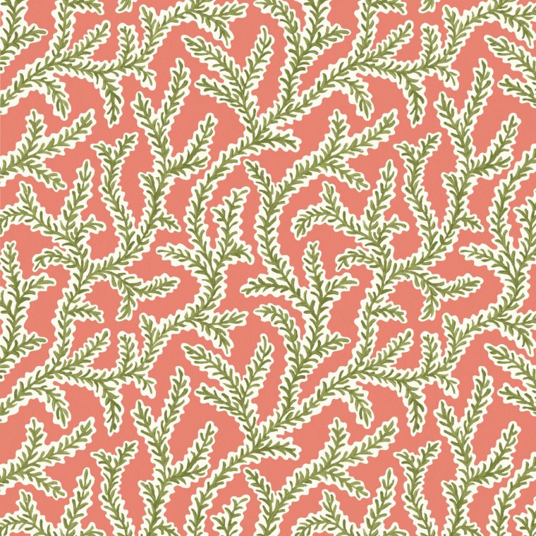 Emeline Coral Wallpaper