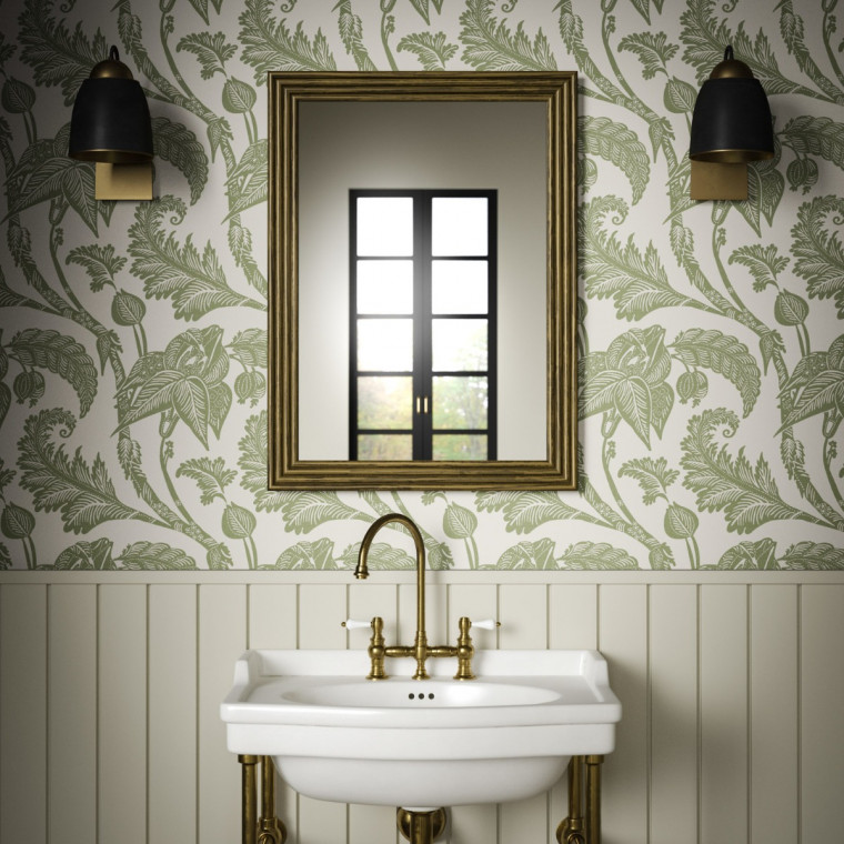 Kew Olive Wallpaper Warner House