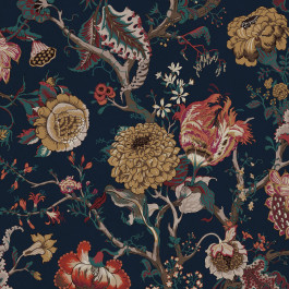 Jannah Midnight Velvet Fabric | Warner House
