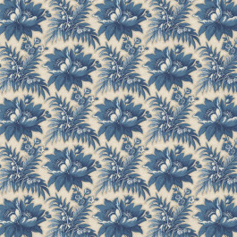 Lady Emma Blue Linen Mix Fabric Warner House