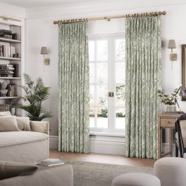 Windrush Sage Linen Mix Made To Measure Curtains | Warner House