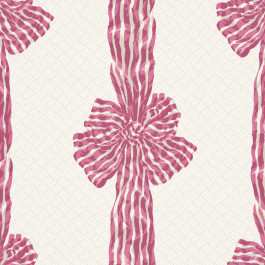 Knotted Sash Pink Wallpaper | Warner House