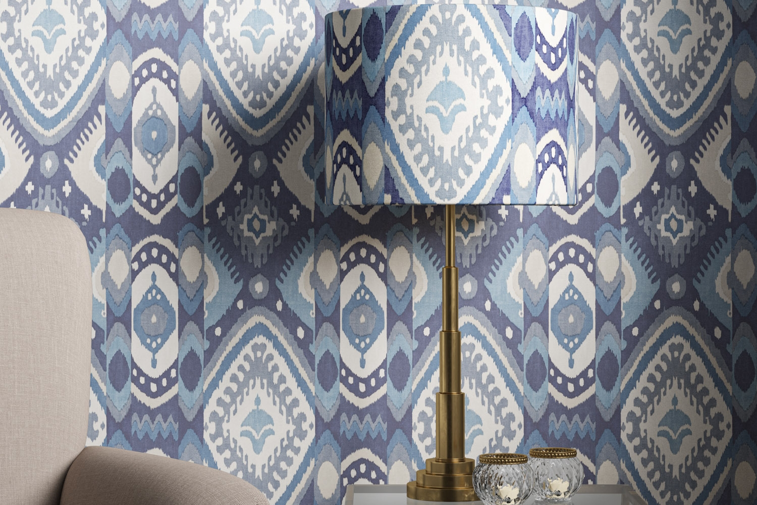 Blue Lampshades
