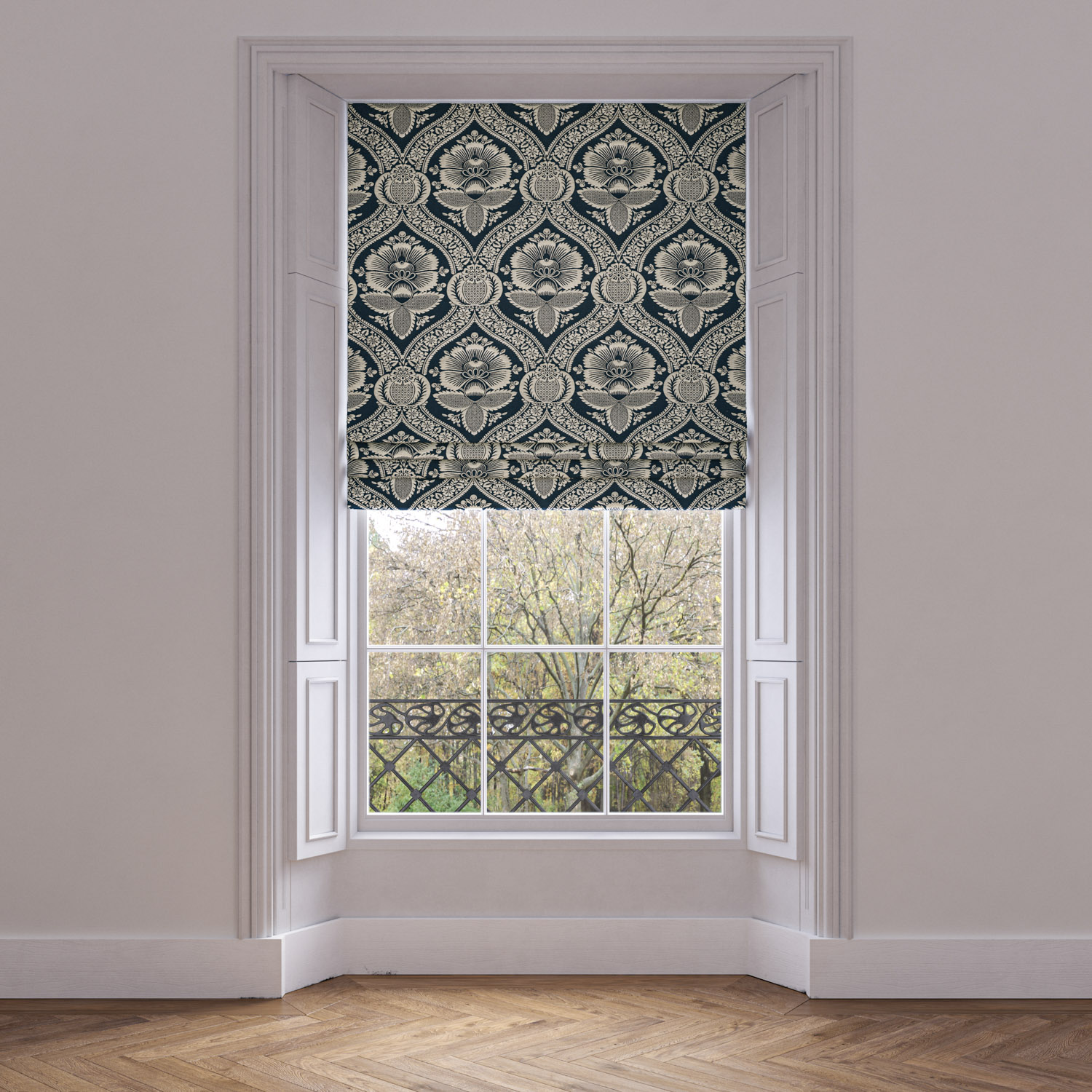Damask Made to Measure Roman Blinds